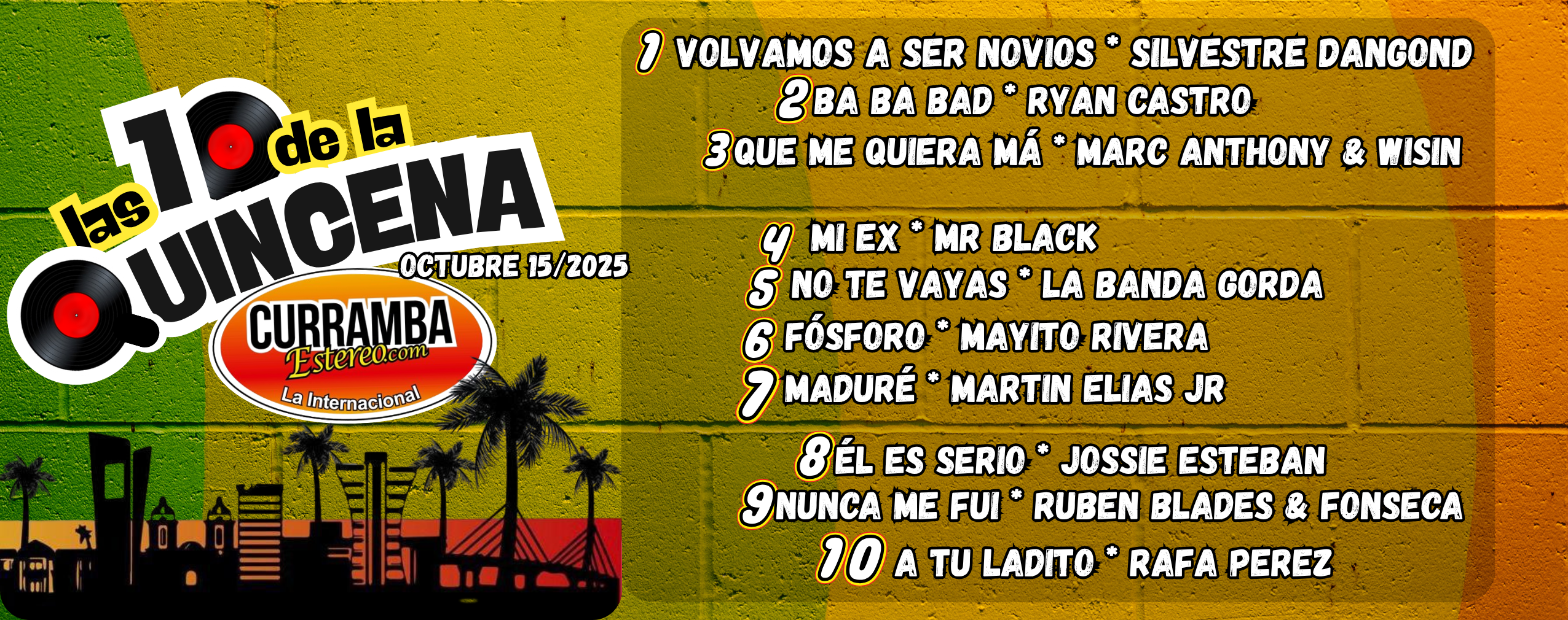 Las 10 de la quincena octubre 15 pagina web baner